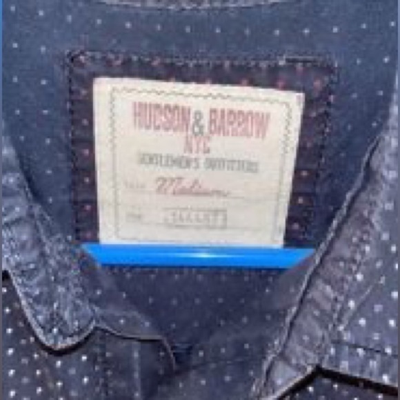 Hudson and Barrow Blue Shirt Mens Medium - Picture 2 of 3